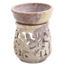 Prabhuji's Gifts 圓形皂石擴香檯, 葉子