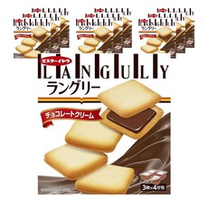 LANGULY 巧克力奶油餅乾 4個入, 10個, 163g