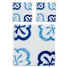 Ishida 陶瓷筷架, 3個, 方形梅花圖案