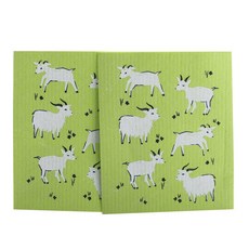 now DESIGNS 圖案印花廚房毛巾, 2入, 山羊