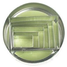 FOX RUN 矩形餅乾模具 6入, 1個, 銀