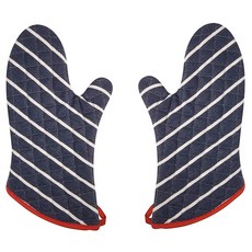 now DESIGNS 素色絎縫隔熱手套 2件組, 1個, 屠夫條紋