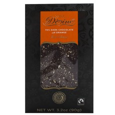 Divine CHOCOLATE 70%橘子黑巧克力, 1盒, 90g