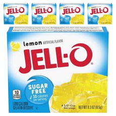 JELL-O 低卡無糖果凍粉 檸檬口味, 5盒, 8.5g
