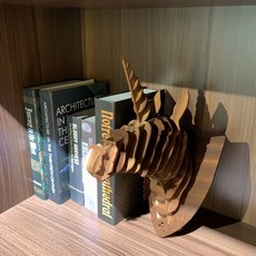 卷木森活館 DIY木製動物頭飾 組裝玩具, 獨角獸