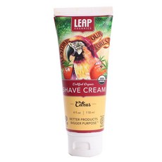 Leap Organics Leap Organics柑橘刮鬍膏, 1個, 118ml