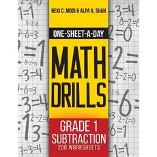 (英文圖書)One-Sheet-A-Day Math Drills: Grade 1 Subtraction - 200 Worksheets (Book 2 of 24) 平裝版, Universal Publishers, 英文