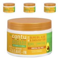 cantu 乾燥捲髮酪梨萃取護理素, 4個, 340克