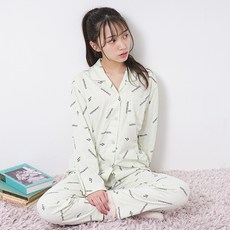 LOVETOXIC Logo印花針織翻領長袖睡衣套裝