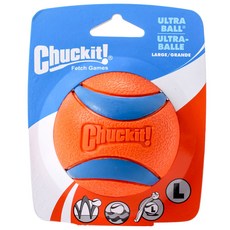 Chuckit 寵物犬玩具球 L號, 1個, 橙色+藍色