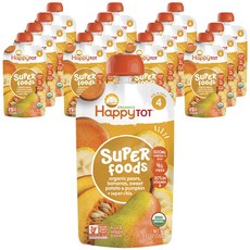 Happy BABY 綜合果昔, 梨子香蕉地瓜南瓜超級奇亞籽口味, 120g, 16包