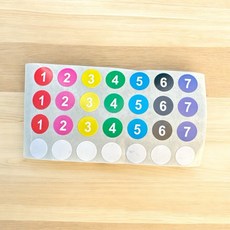 巴哈樂器批發 所有樂器都適用的彩色數字音點貼紙 音符標記貼 樂器學習輔助工具, 多色, 1個