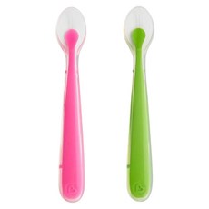 munchkin 滿趣健 矽膠學習湯匙, 2支, 混色