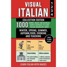 (英文圖書) Visual Italian - Collection (B/W Edition) - 1.000 Words Images and Example Sentences to Lear... 平裝版, Mike Lang, 英文