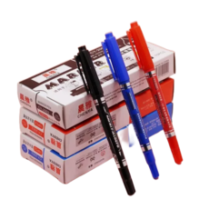 油性快乾雙頭奇異筆文具用品, 黑色, 1個
