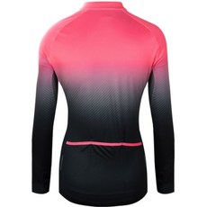 BAISKY百士奇 公路車自行車 女款薄款長車衣 流轉螢光 粉色 輕薄透氣 長袖防曬, 粉, 1個