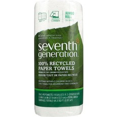 Seventh GENERATION 再生捲筒式紙巾, 156張, 1個
