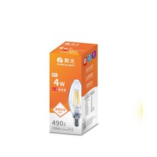 舞光 E14 復古金蠟燭燈絲燈 4w 尖清型 燈泡, 其他顏色, 1個