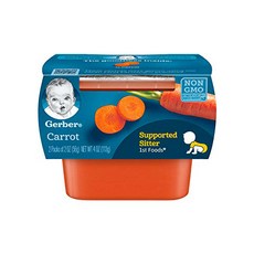 Gerber 嘉寶 孩童食物泥 2入組, 紅蘿蔔口味, 142g, 1組