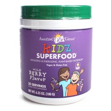Amazing Grass 兒童SUPERFOOD高膳食纖維粉, 野生莓果, 180g, 1罐