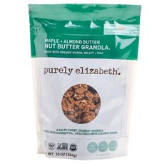 Purely Elizabeth 格蘭諾拉麥片 堅果奶油藜麥小米奇亞籽, 1個, 284克