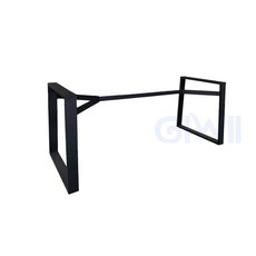 固得家俬 台灣製造 工業風桌腳 鐵件桌腳 雙外八造型鐵腳 70cm, 黑色, 1組