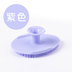 3D雙面矽膠吸盤洗臉刷, 1個, 紫色