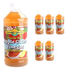 Dynamic Health Laboratories 無脂肪無糖無麩質蘋果醋, 6個, 473ml