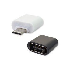 Micro USB OTG 迷你加長轉接頭 適用 安卓手機轉接頭 資料傳輸轉接器, 黑, 無, 1個