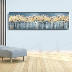 Lifedecor 第一場雪掛畫 裝飾畫 森活小飾 台灣製造 快速出貨, A款-木紋框,180*50CM