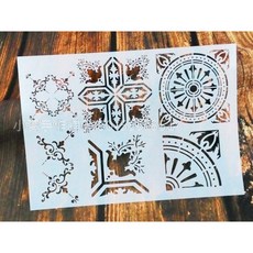 斑馬麥麥IST-6021-6030型染板 A4尺寸繪畫模板 4入 手帳 繪圖板 填色模板 台灣現貨, IST-6023