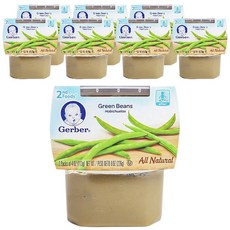 Gerber 嘉寶 蔬果泥 226g, 8入, 綠豆口味
