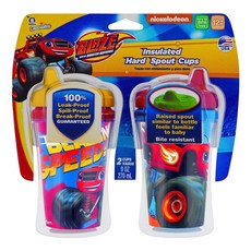 Gerber 嘉寶 保溫硬式鴨嘴杯 適用12M+270ml, 2個, 紅色 藍色+黃色 紅色