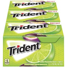 Trident 無糖木糖醇口香糖, 1.9g, 168入, Lime Passion Fruit Twist