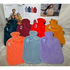 fashy天鵝絨素色造型冷熱水袋2L，德國製保暖熱敷，多色可選, 5. 粉橘色