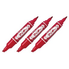 ZEBRA 斑馬牌 油性雙頭麥克筆, 3個, 紅色