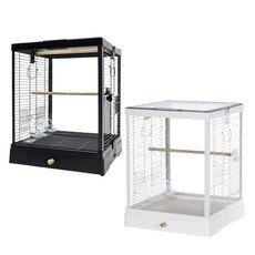 PetBest 景觀鳥籠 透明設計寵物籠, 黑色