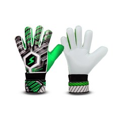 SHINEI 專業級守門員手套，高抓地力透氣舒適，加厚掌墊防護，靈活操控耐磨, 螢光綠, 1套