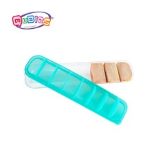 Qubies 副食品分裝盒 單入 - 寶寶副食品冷凍分裝保鮮盒, 原萃綠, 240ml