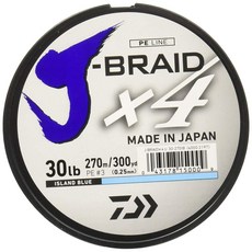 DAIWA 大和 J-Braid X4 線軸測試釣魚線 20lb, 島嶼藍, 1個