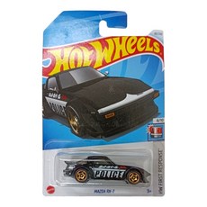 風火輪 Hot Wheels 馬自達 RX-7 經典轉子跑車 模型車 RX7 JDM, 黑色