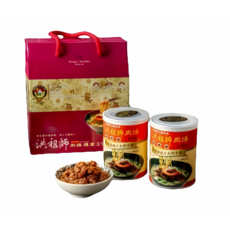 洪祖師肉燥禮盒2入組，台灣古早味美食，拌飯拌麵最佳選擇，精美罐裝送禮自用兩相宜, 2個