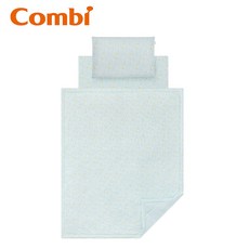 【Combi】Airpro 水洗空氣睡墊 (枕頭 四季被 午睡墊) 台灣製, 三件組(小山藍)