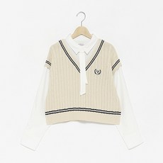 LOVETOXIC女童款針織背心+雪紡襯衫