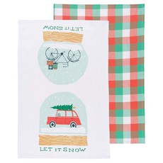 now DESIGNS 圖案印花洗碗巾組 46*71cm, 2件, 讓它下雪吧