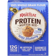 KRUSTEAZ 蛋白鬆餅混合野生藍莓全麥, 1個, 460克