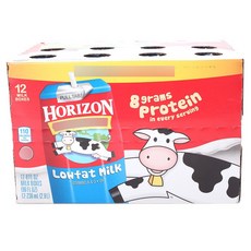 HORIZON 低脂牛奶, 236ml, 12入