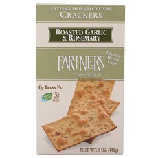 PARTNERS 蘇打餅乾 迷迭香烤大蒜口味, 1盒, 142g