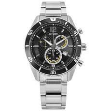 CITIZEN 光動能三眼計時手錶 日期顯示 防水100米 不鏽鋼材質 VO10-6742F