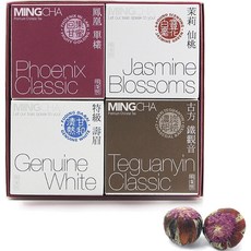 Mingcha 茶葉禮盒 58g, 1個, 鳳凰+茉莉+正白+鐵觀音
